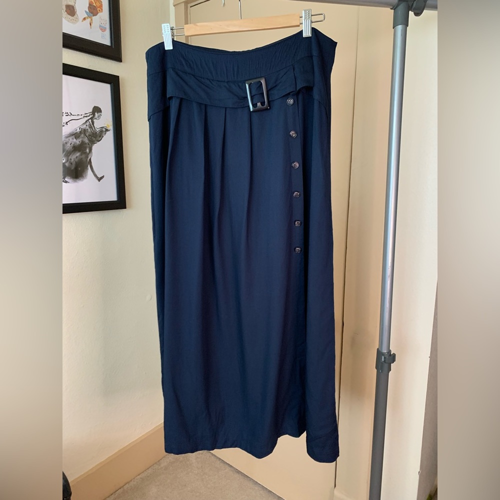 Navy Blue Maxi Skirt